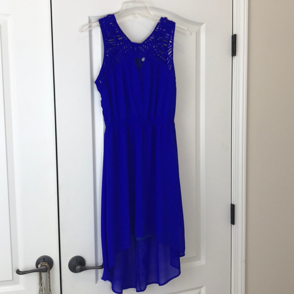 Royal blue hi-low dress size small